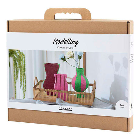 Kreativunternehmen https: www.cchobby.nl maxi-hobbyset-boetseren-vazen-van-papier-mache-diverse-colours-1-doos