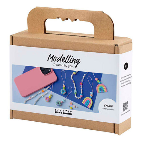 Creativ Company Mini-Hobby-Set Bildhauerei, mobiler Anhänger, verschiedene Farben, 1 Box