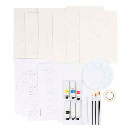 Creativ Company Starter-Hobby-Set Gouache, Gemälde, verschiedene Farben, 1 Box