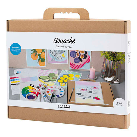 Creativ Company Starter-Hobby-Set Gouache, Gemälde, verschiedene Farben, 1 Box