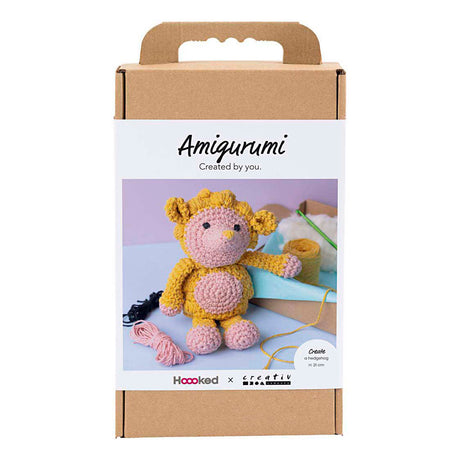 Kreativunternehmen https: www.cchobby.nl hobbyset-amigurumi-hedgehog-lightpink-warm-gelb-1-box