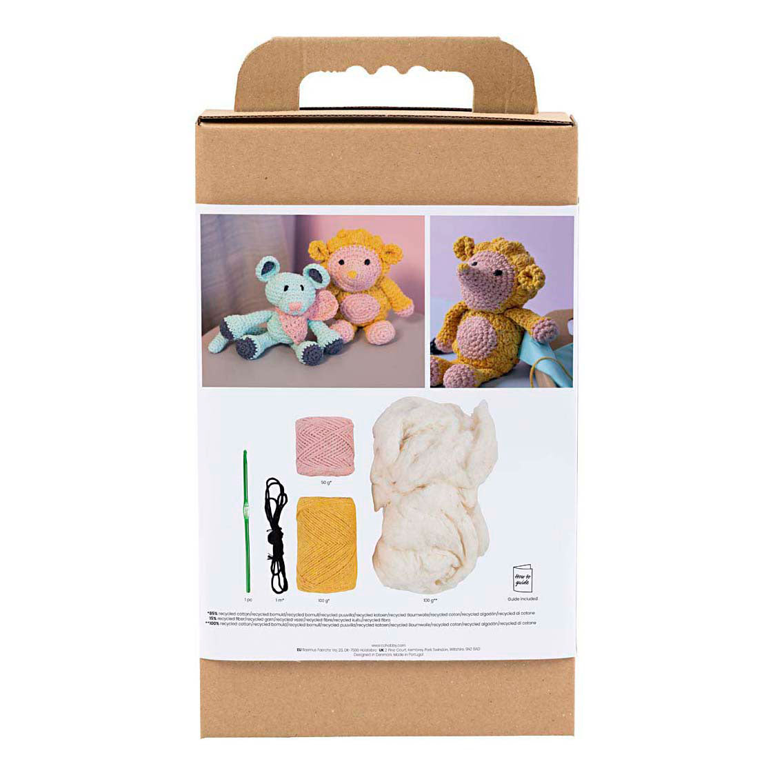Kreativunternehmen https: www.cchobby.nl hobbyset-amigurumi-hedgehog-lightpink-warm-gelb-1-box