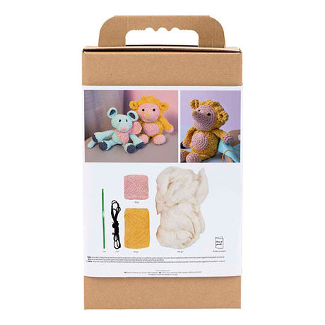 Kreativunternehmen https: www.cchobby.nl hobbyset-amigurumi-hedgehog-lightpink-warm-gelb-1-box