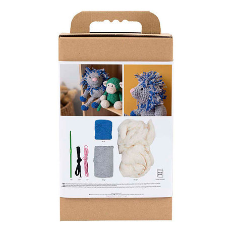 Kreativunternehmen https: www.cchobby.nl hobbyset-amigurumi-lion-navy blue-light grey-1-box