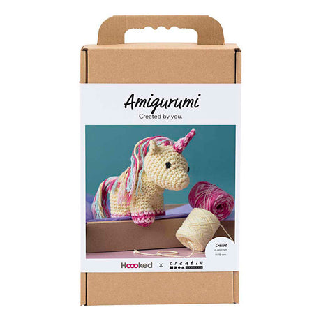 Creativ Company Hobby-Set Amigurumi, Einhorn, Regenbogenfarben, 1 Box