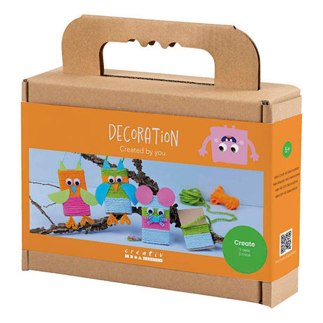 Creativ Company Mini-Hobby-Set Dekoration, Mäuse und Eulen, verschiedene Farben, 1 Box