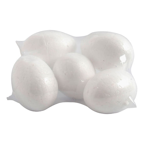 Creativ Company Eier, H: 6 cm, weiß, 5 Stück 1 Box