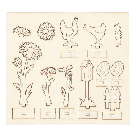 Creativ Company DIY Holzfiguren, L: 15,5 cm, B: 17 cm, Stärke 3 mm, 1 Box