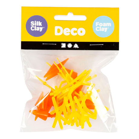 Creativ Company Hühnerschnäbel und -füße, H: 28 mm, L: 30+37 mm, orange, gelb, 8 Set 1 Box