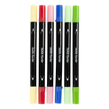 Creativ Company Textilmarker, Strichstärke 2,3 + 3,6, verschiedene Farben, 6 Stück, 1 Box