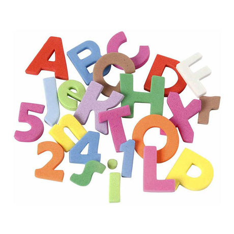 Creativ Company Eva-Schaum Zahlen Buchstaben, H: 20 mm, Dicke 3 mm, verschiedene Farben, 24 Div-Blätter, 1 Box