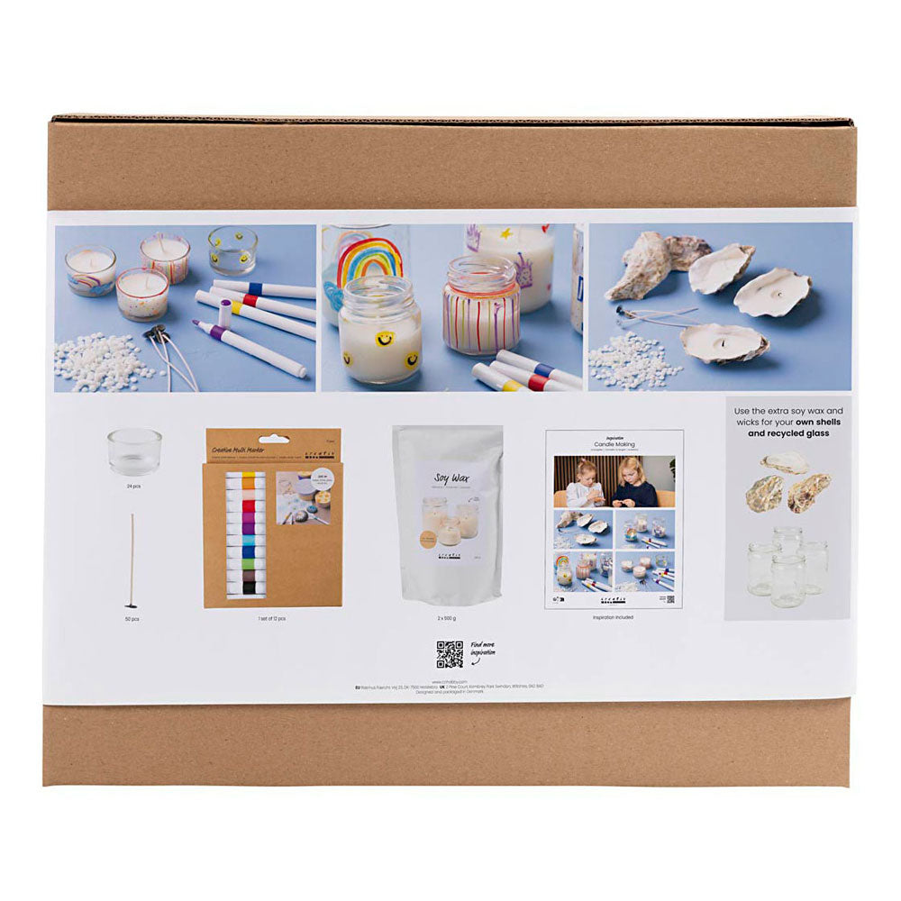Creativ Company Kerzenherstellungs-Gruppenset, Kerzenhalter für Teelichter, 1 Box