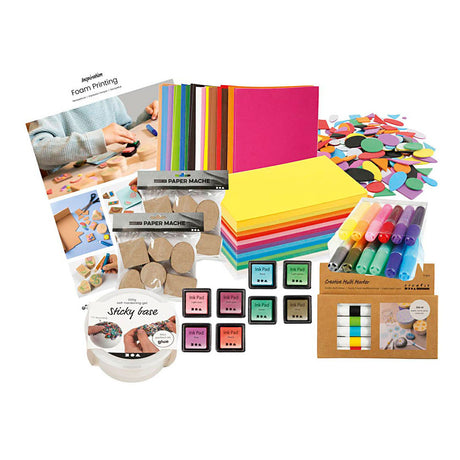 Creativ Company Group Set Schaumstoffdrucke, Karten und Boxen, 1 Box