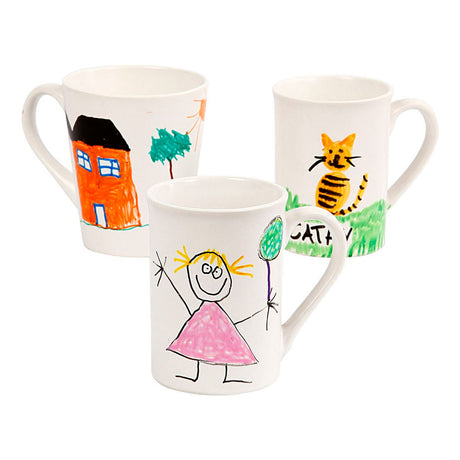 Gruppenset Malbecher, H: 7-10 cm, weiß, 1 Set