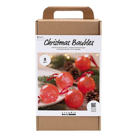 Creativ Company Hobby-Set Weihnachtskugeln, Marmor, 1 Box