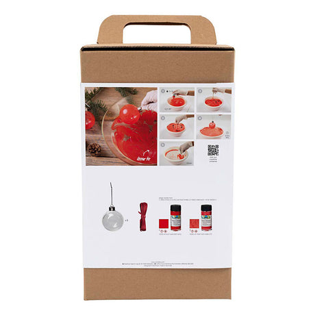 Creativ Company Hobby-Set Weihnachtskugeln, Marmor, 1 Box