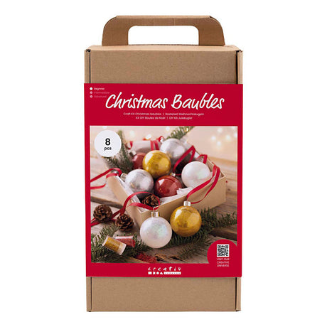 Creativ Company Hobby-Set Weihnachtskugeln, Glitzer, 1 Box