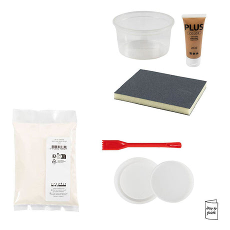Creativ Company Hobby-Set Harzguss, Glas mit Deckel, Beige, gebrochenes Weiß, 1 Box