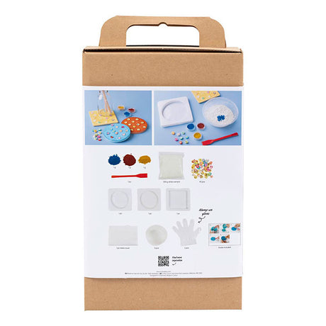 Creativ Company Hobby-Set Gießen, Fliesen, Blau, Rot, Gelb, 1 Box