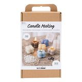 Creativ Company Hobby-Set Kerzenherstellung, Seifenblasen-Sojakerze, Beige, Hellblau, Creme, 1 Box