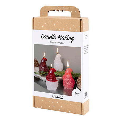 Creativ Company Hobby-Set Kerzenherstellung, Weihnachtsmann, matttransparent, rot, 1 Box