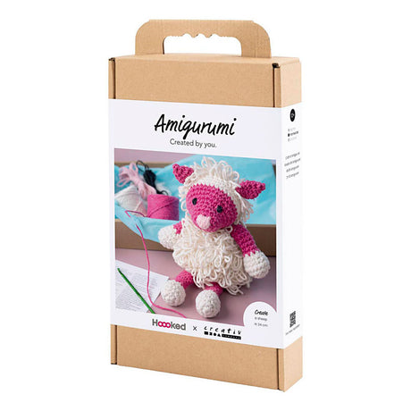 Creativ Company Hobby-Set Amigurumi, Schaf, rosa, gebrochenes Weiß, 1 Box