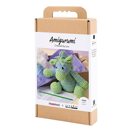 Creativ Company Hobby-Set Amigurumi, Zebra, Hellblau, Hellgrün, 1 Box