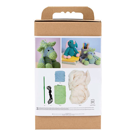 Creativ Company Hobby-Set Amigurumi, Zebra, Hellblau, Hellgrün, 1 Box