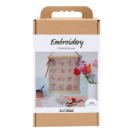 Creativ Company Hobby-Set Sticken, Hängedeko, Flachs, 1 Box