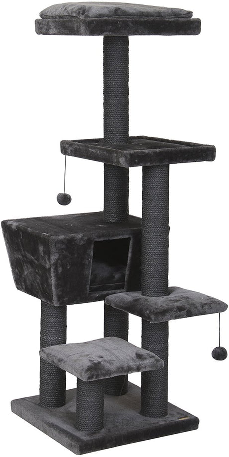 Ebi Kratzbaum Trend North Dakota – Kratzbaum – Grau – 48 x 48 x 141 cm