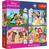 Trefl puzzel 4 in 1 disney princess 4x88 | 2 stuks