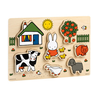 Miffy Holzpuzzle, Formpuzzle – Lernspielzeug Junior – Kleinkind, Vorschulkind – ab 1 Jahr – Bambolino-Spielzeug-Geschenktipp