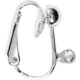 Creativ Company Ohrclips, L: 16,5 mm, B: 1,5 mm, Lochgröße 1,6 mm, versilbert, 6 Stück 1 Box