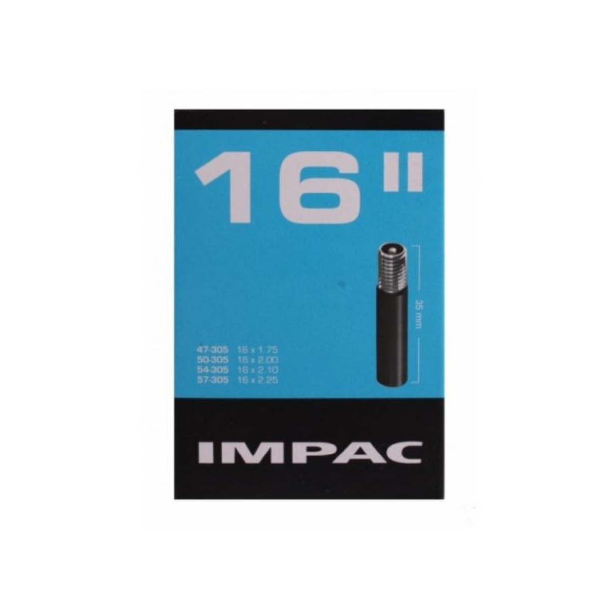 IMPAC notranja cev (avtor Schwalbe) AV16 16X1.75 2,35 ETRO 47 57-305, Valve: Schrader Auto 35 mm