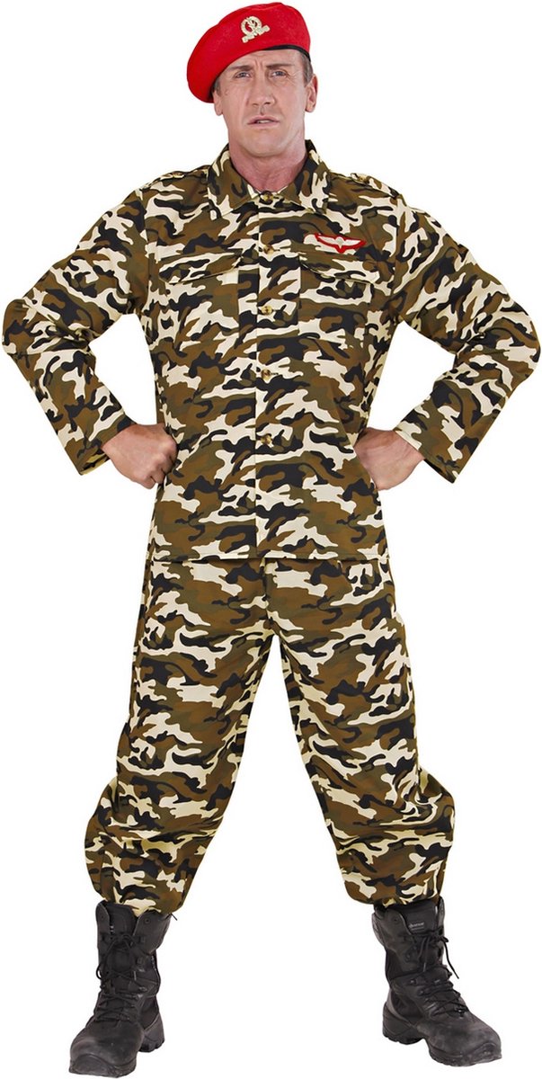 Finidi-Armee-Kriegskostüm | Rambo-Soldat | erwachsener Mann | klein | Karnevalskostüm | Kostüm