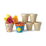 Colorations Decorate your own flowerpot Paper-Mache, set of 10