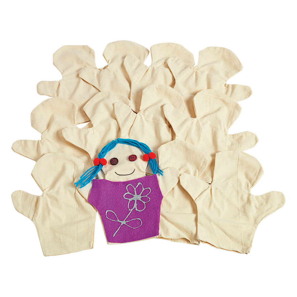 Färbungen – dekorieren Sie Ihre eigenen Handpuppen, 12er-Set