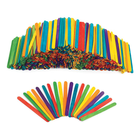 Colorations - farbige Bastelstäbchen aus Holz, 1000 Stk.