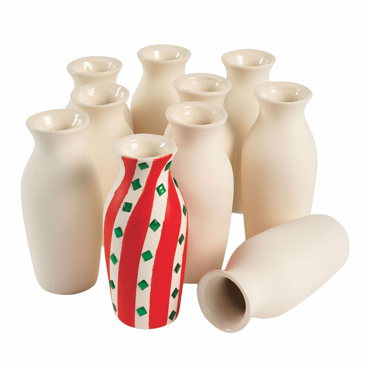 Colorations Decorate your own ceramic vase, set of 12