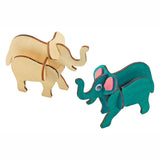 Färben machen und dekorieren Sie Ihre hölzernen 3D -Puzzle -Dschungel -Tiere, Set von 4