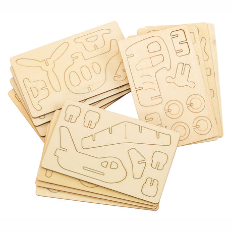 Farbkaufpaket Houten 3D -Fahrzeuge, 4 -Set von 4