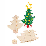 Colorations Make your own wooden Christmas tree, set of 12