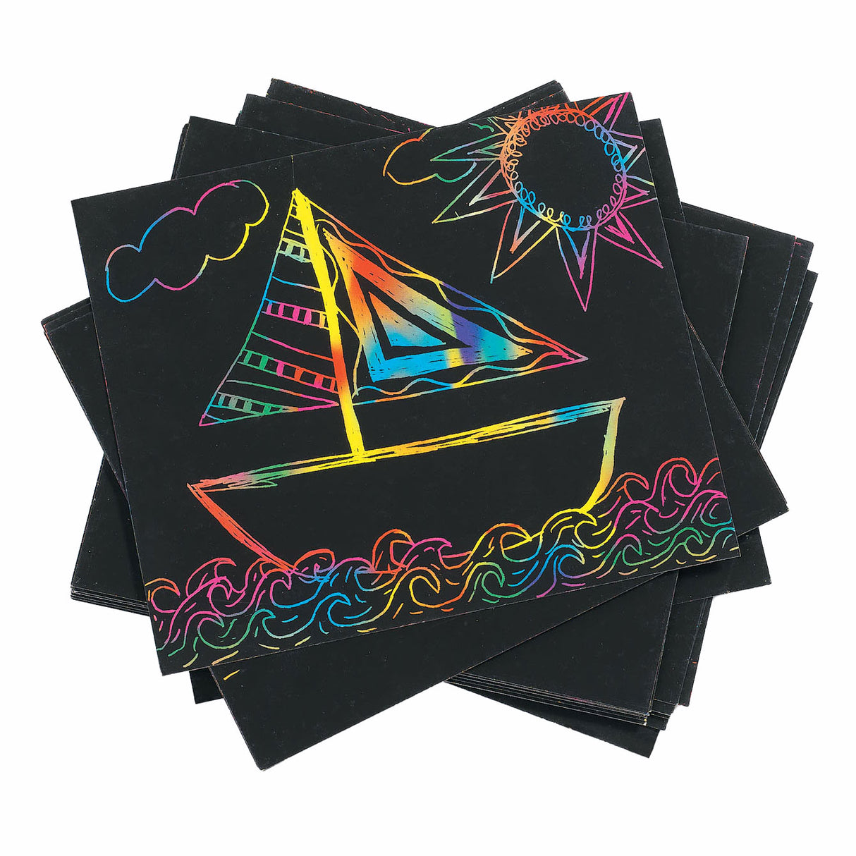 Colorations - Rubbelkarten-Regenbogenfarben, 100er-Set