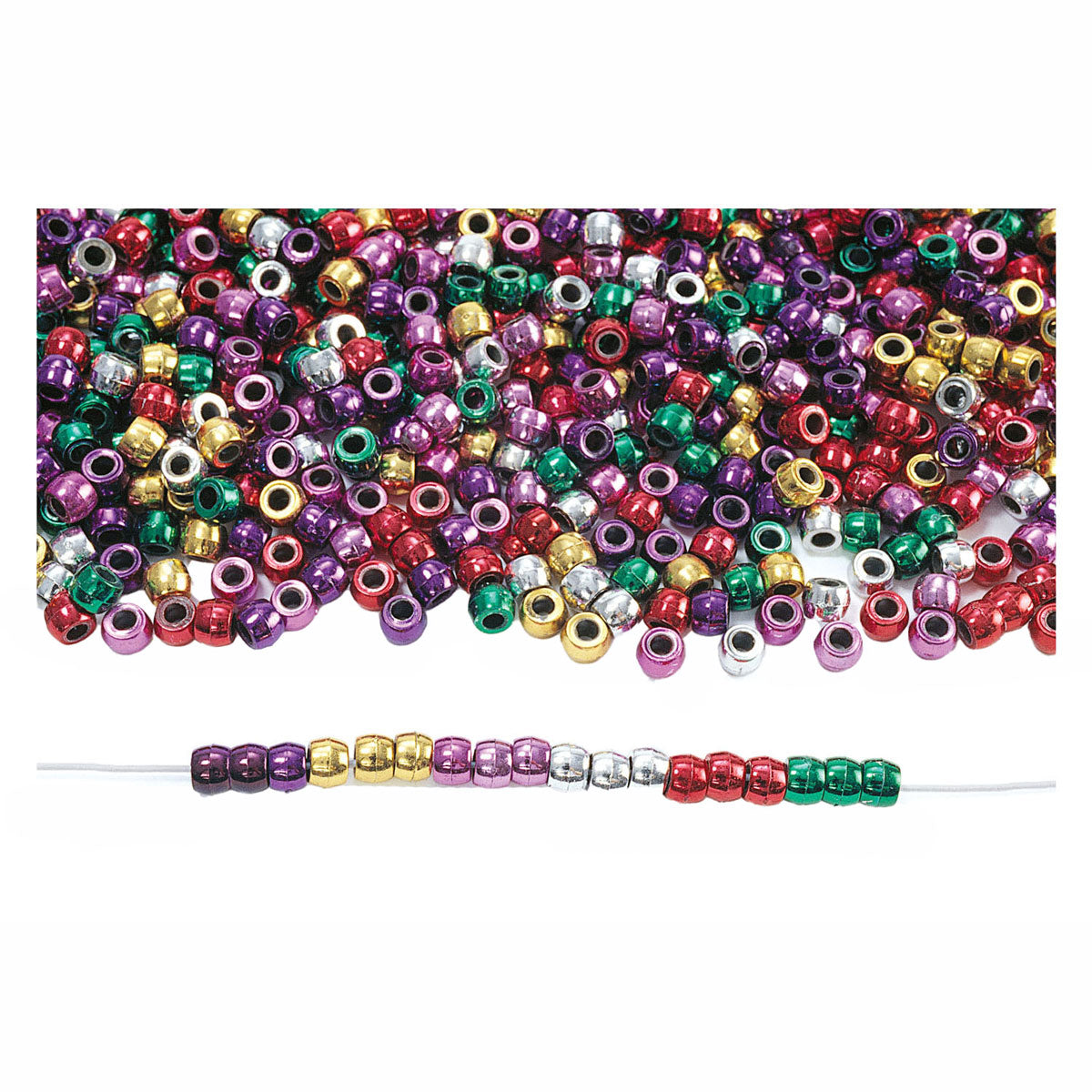 Colorations - Aufreihperlen Metallic-Farbe im Beutel, 453 Gramm