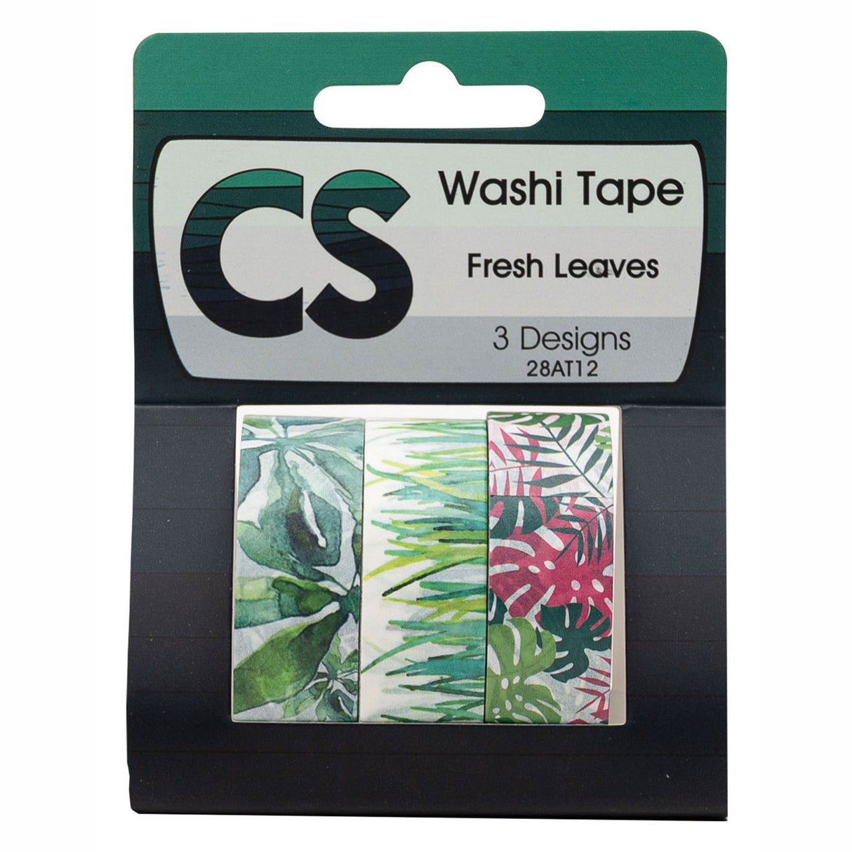 Colorations Washi Tape Plants 3 ruller, 5mtr.