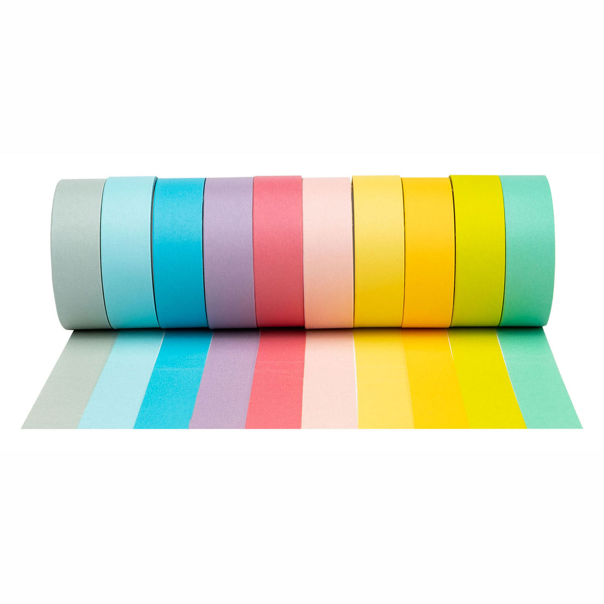 Farvebånd Washi tape pastelfarver, sæt på 10