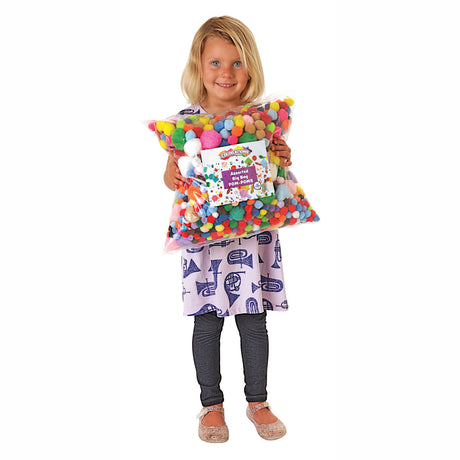 Colorationen - Beutel mit Pompons 450 Gramm, 1200 Stück.