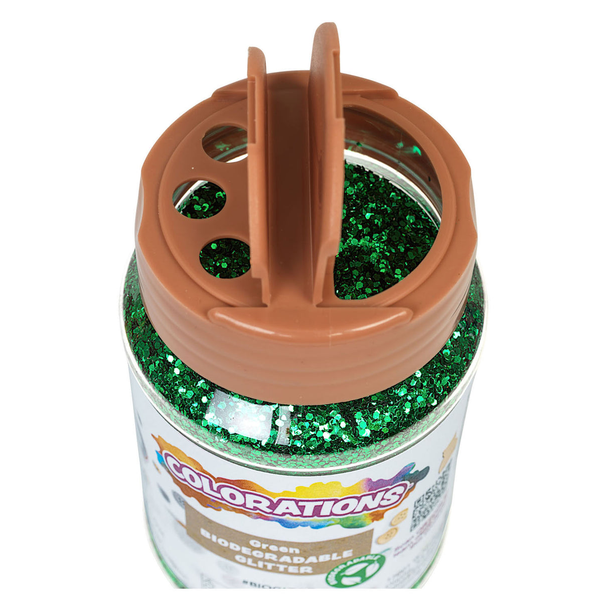 Colorations - organic degradable glitter - Green, 113 grams
