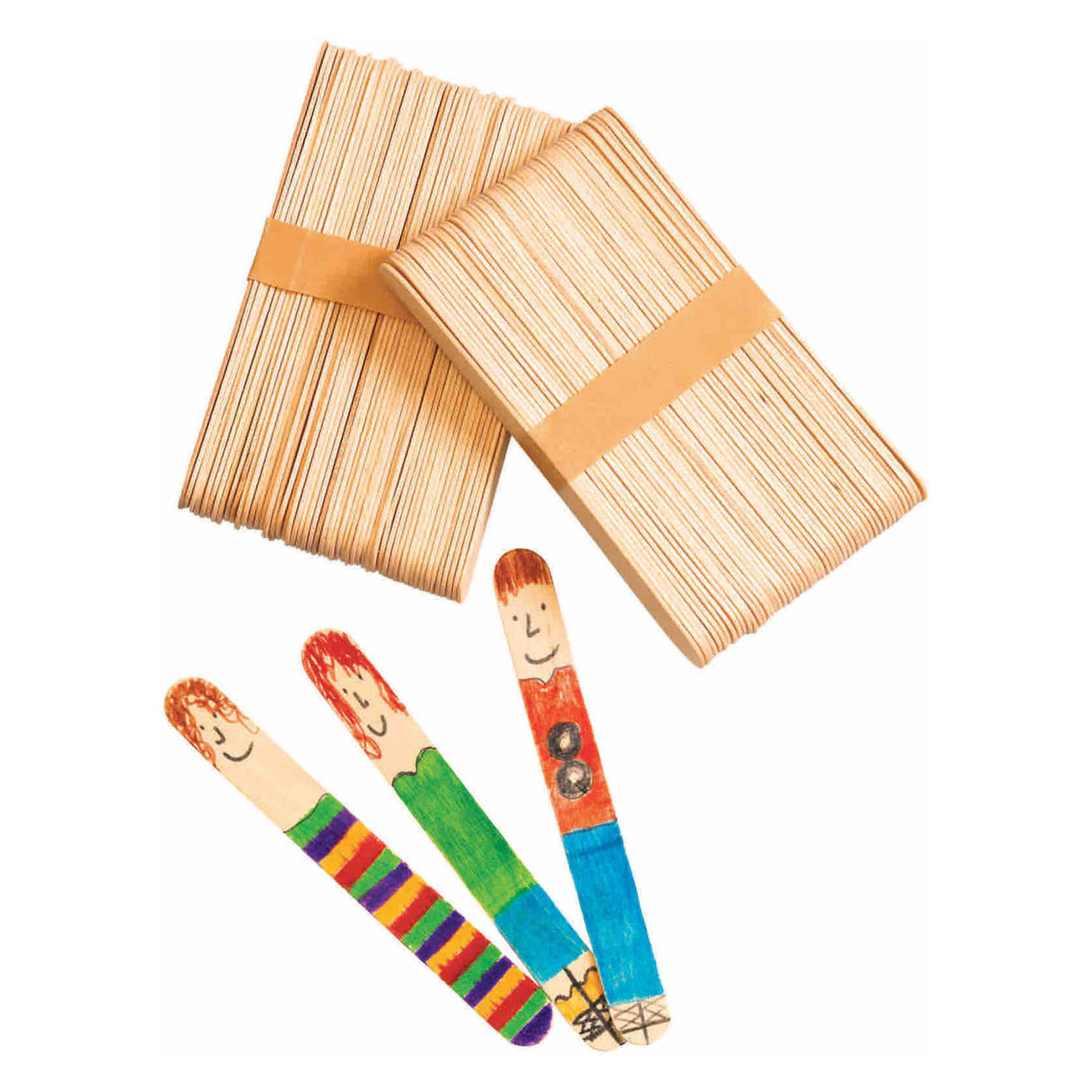 Färbung - große Holzbastelstöcke, 100 Set von 100