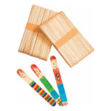 Färbung - große Holzbastelstöcke, 100 Set von 100